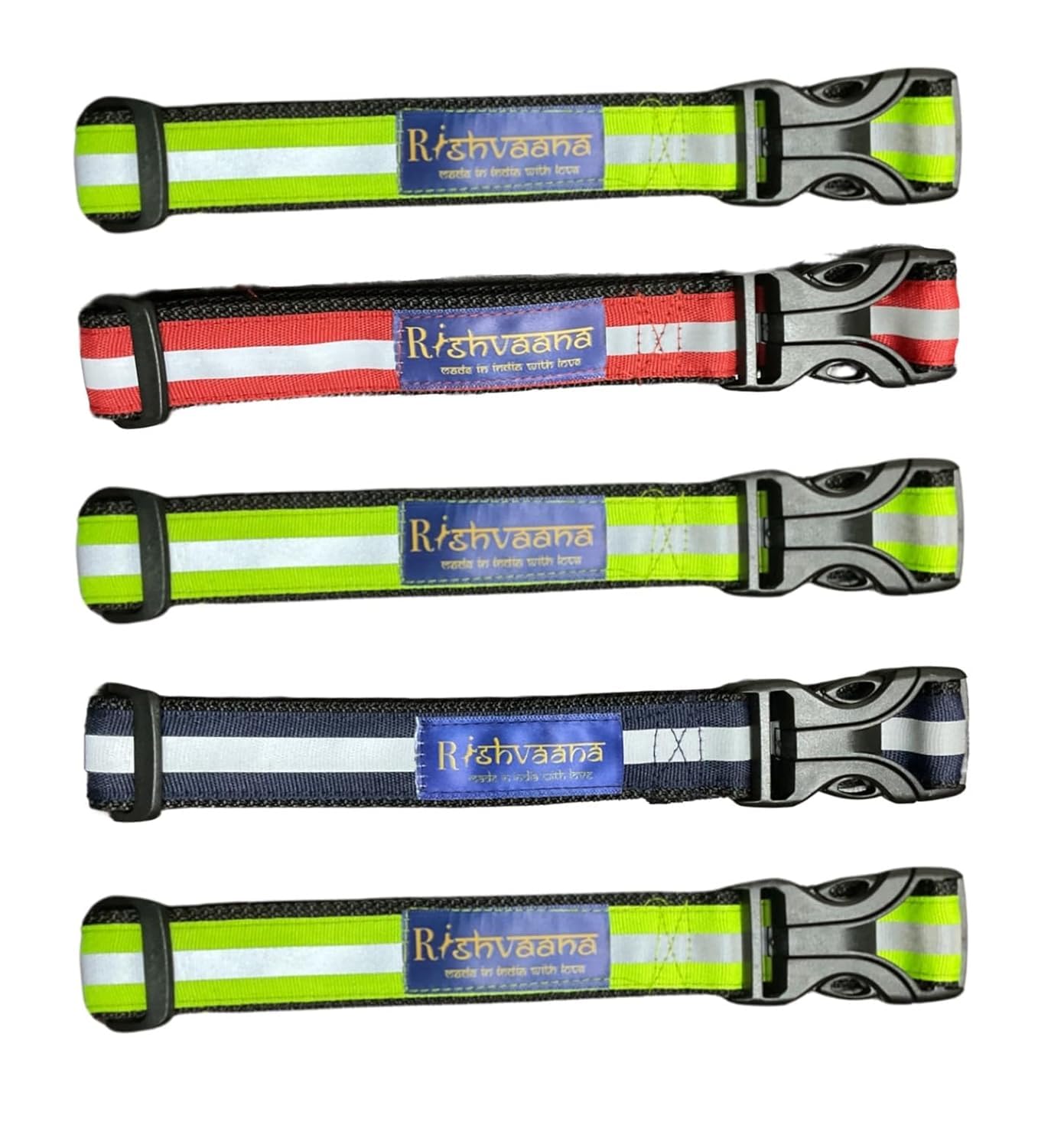 Rishvaana Reflective Collars for Stray Dogs | Pack of 10 |Lightweight, high Visibility at Night for Street Dog (B0BJ933NF3) Amazon Price History, Amazon Price Tracker