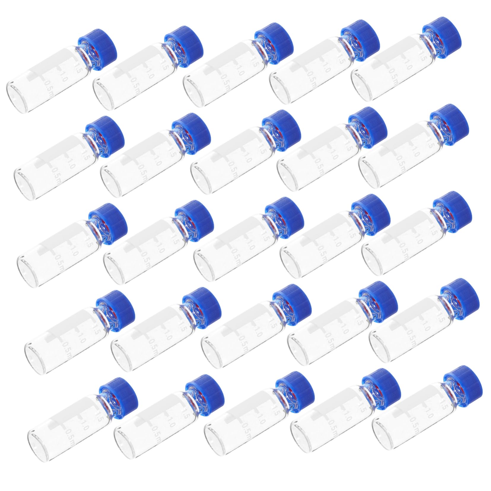 iplusmile 500piezas De Vidrio Transparentes Escala De Frascos Pequeños Para Muestras Con Tapas Perfectos Para Laboratorios y Proyectos De Investigación
