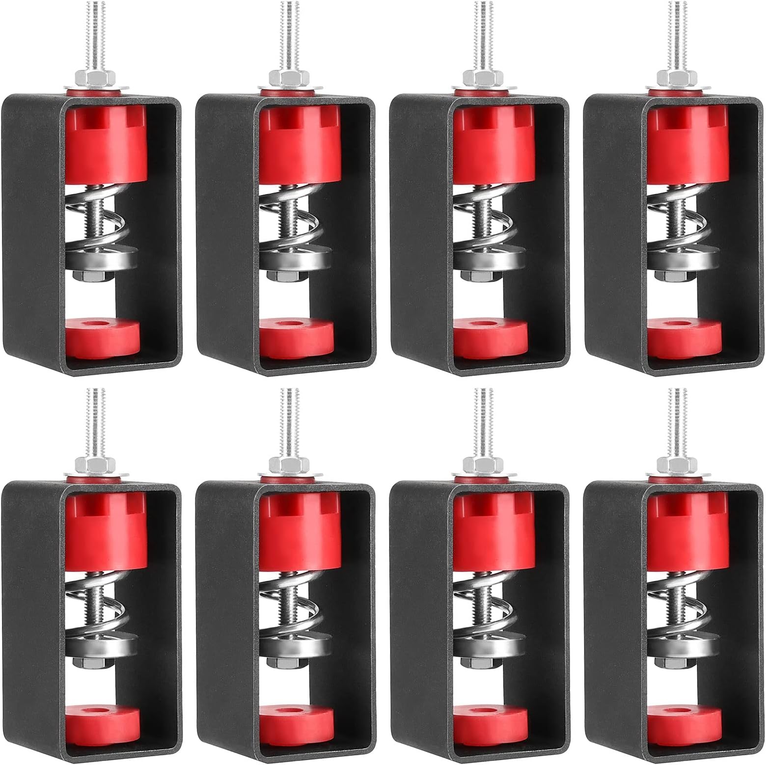 SINJEUN 8 Pack Ceiling Spring Vibration Isolator Hangers, 110lbs Shock Absorber Anti Vibration Suspended Mounted with Removable Frame, Shockproof Damping Hanger for Studio, Home, KTV