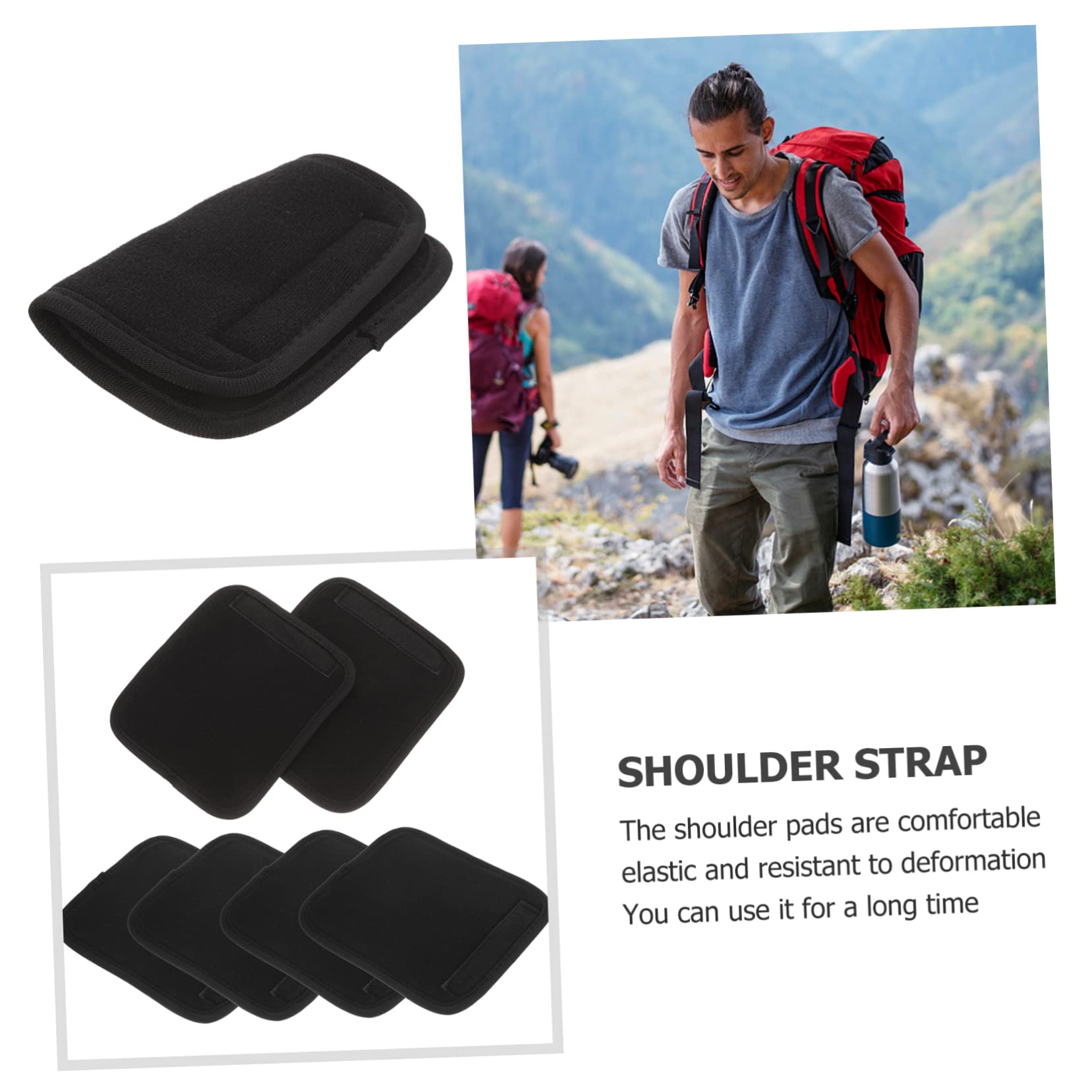 Kisangel 6pcs Portable Shoulder Strap Pads Comfortable Backpack Cushion Support for Women Easy Install Pressure Relief Design for Bags and Backpacks