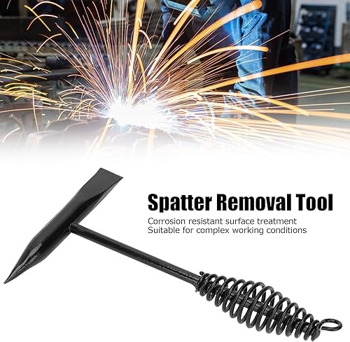 Miniatura 9 de Martillo de soldadura, martillo de soldadura de acero inoxidable martillo de escoria con mango de resorte helicoidal martillo de soldadura