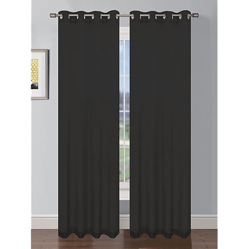 Sheer Black Curtains Amazon Com