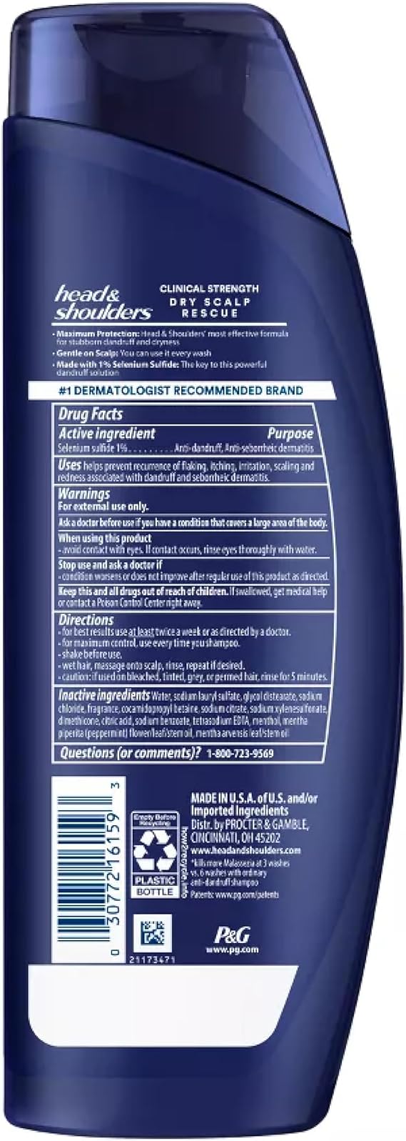 Head & Shoulders Clinical Dry Scalp Recovery Shampoo, 13.5 fl oz, 5,349 fl oz