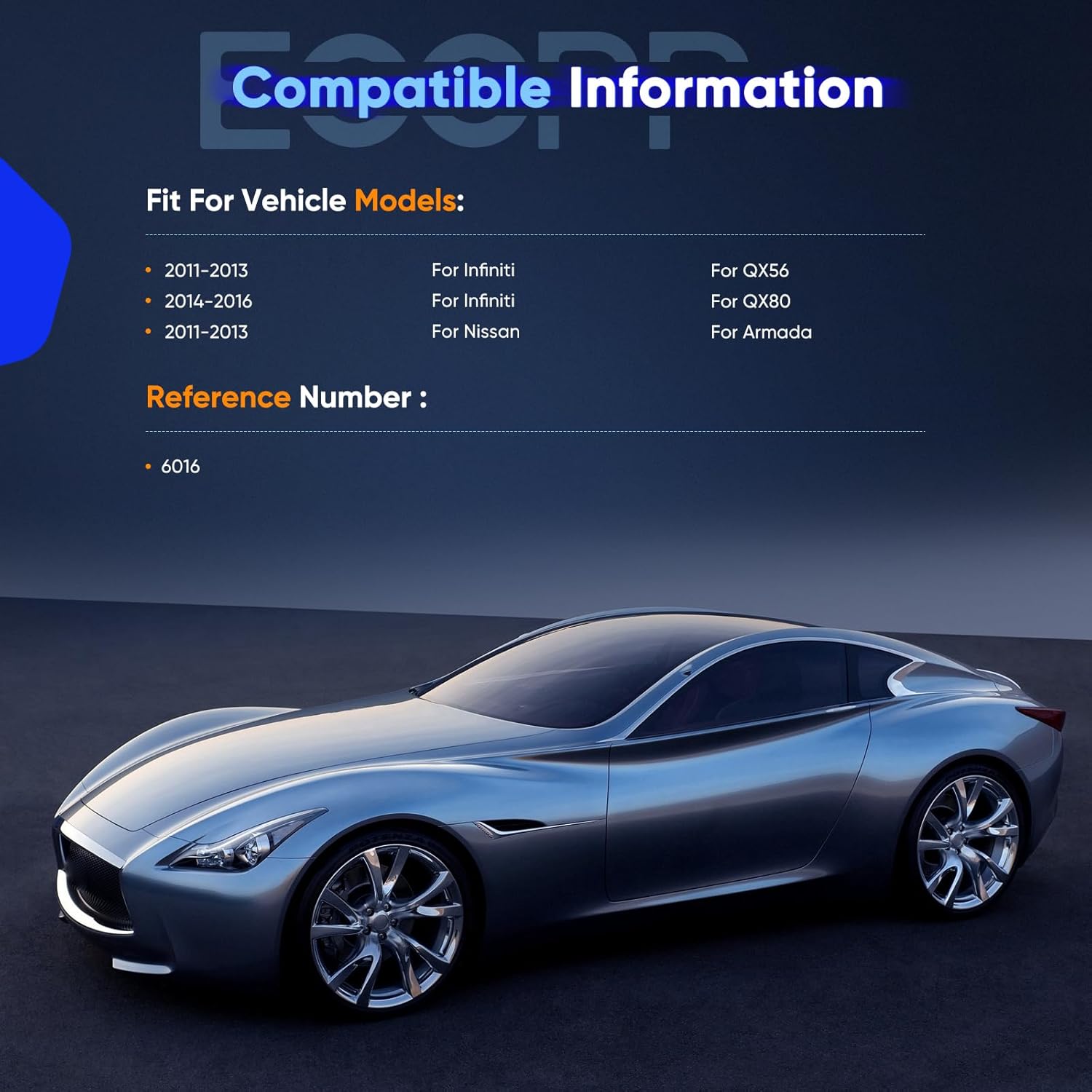 ECCPP Lift Support Hood Replacement Struts Gas Springs Fit For Infiniti QX56 5.6L 2011-2013,For Infiniti QX80 5.6L 2014-2016,For Nissan Armada 5.6L 2011-2013 Set of 2