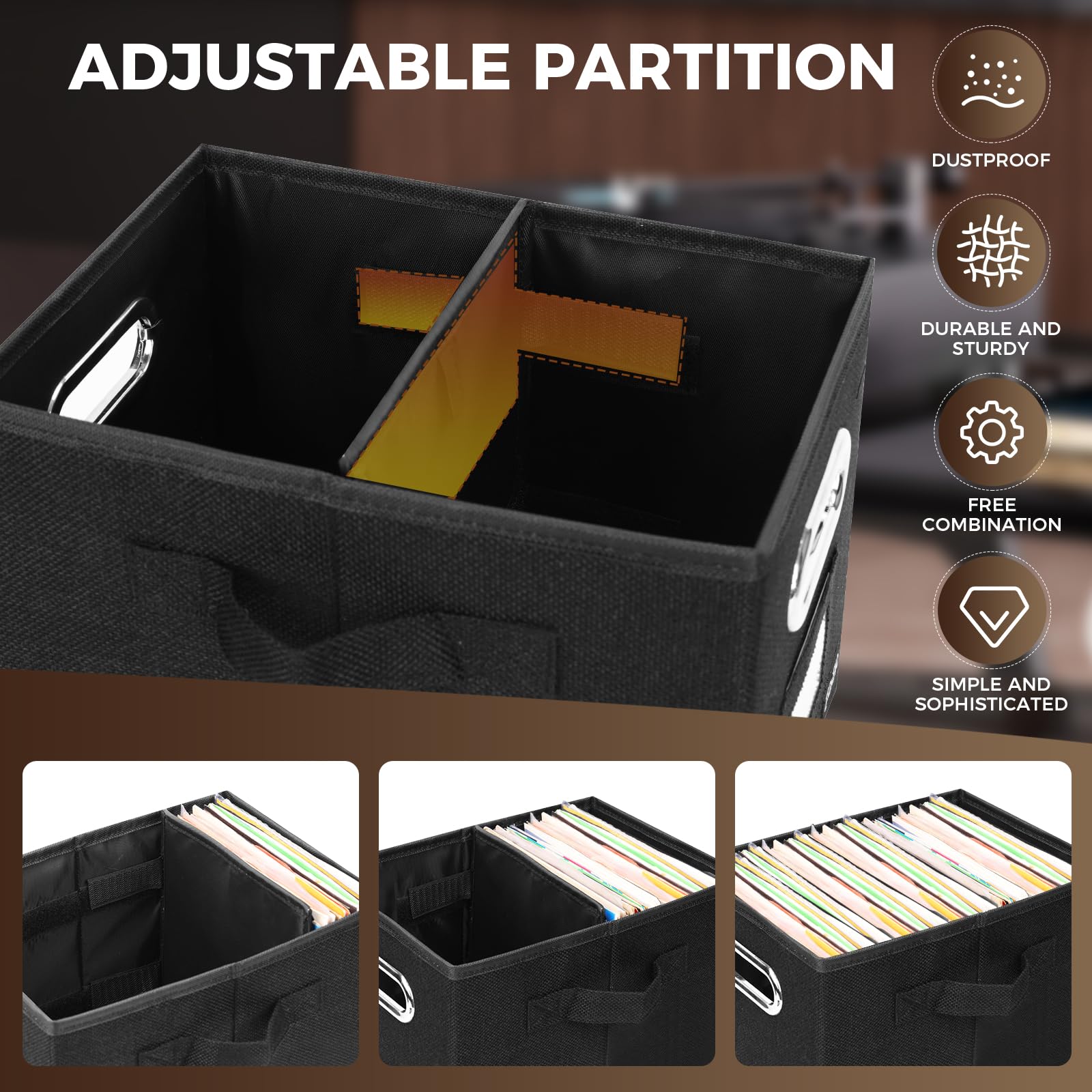 Amazon.com: 7-inch Vinyl Record Storage Box Set of 2 - Album