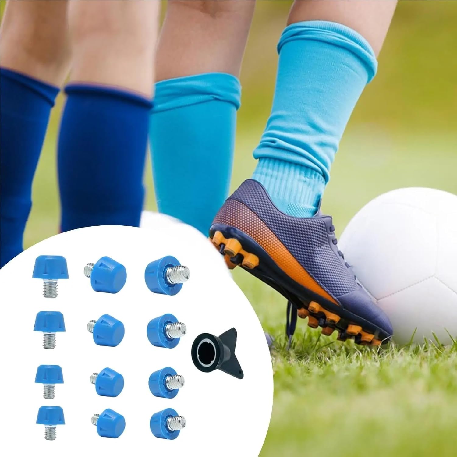Track Spikes 24pcs Football Shoe Spikes M6 Rugby Shoes Studs for Athletic Sneakers Outdoor for Sprint Sports Short Running Shoes