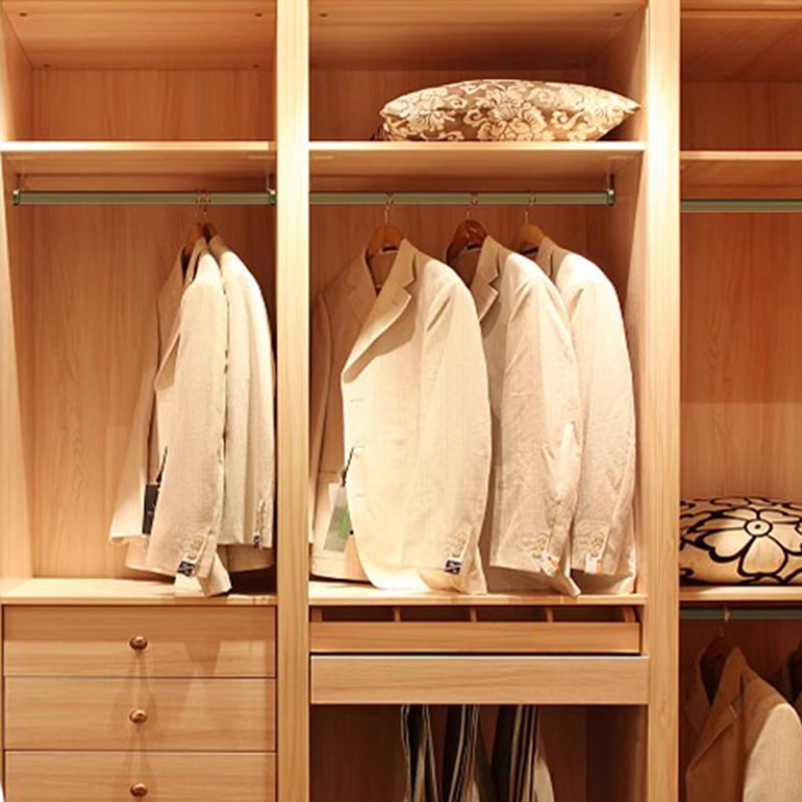Tringle De Penderie Tringles De Placard Blanches Pour Suspendre Les Vêtements, Organisateur Suspendu De Placard De Tiges De Séchage De Vêtements
