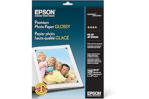 Epson Premium Glossy Photo Paper (8x10 Inches, 20 Sheets)