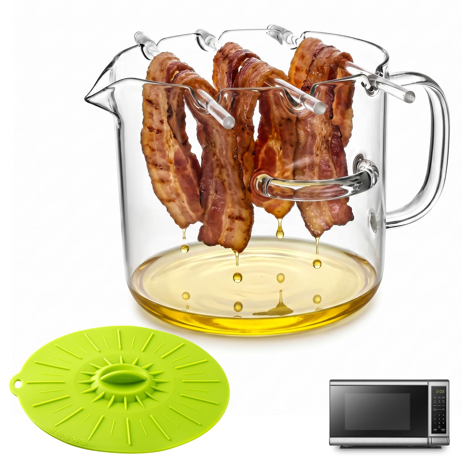Photo 1 of Fevbcnrj Glass Microwave Bacon Cooker, 2.1L