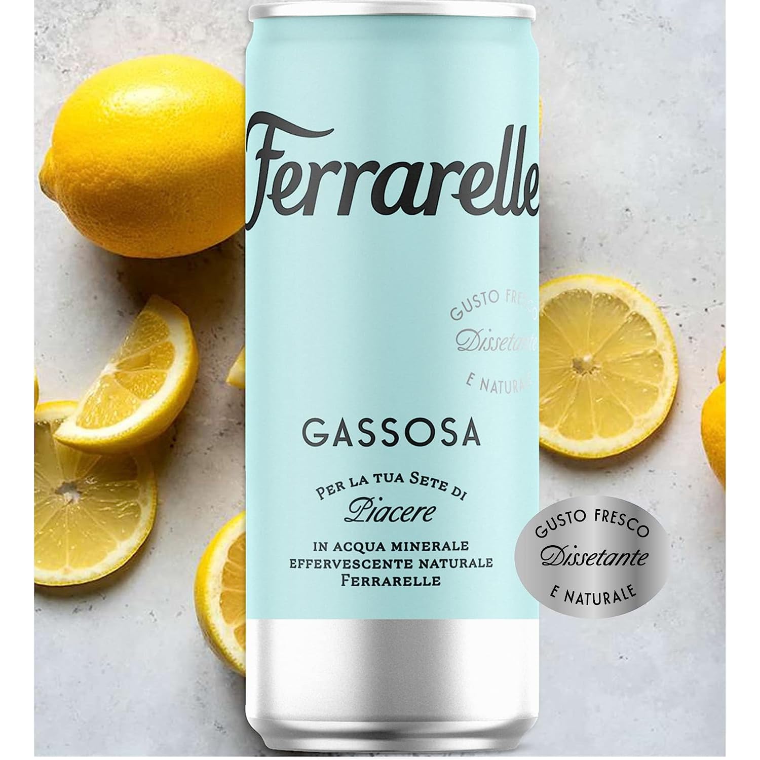 Bevande Ferrarelle | 12 bevande gassate da 25cl | 4 Limonata 4 Arancia 4 Gassosa