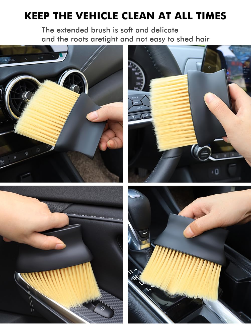 Spazzola Per Pulizia Auto - Setole Morbide Per Cruscotto, Bocchette Aria E Interni