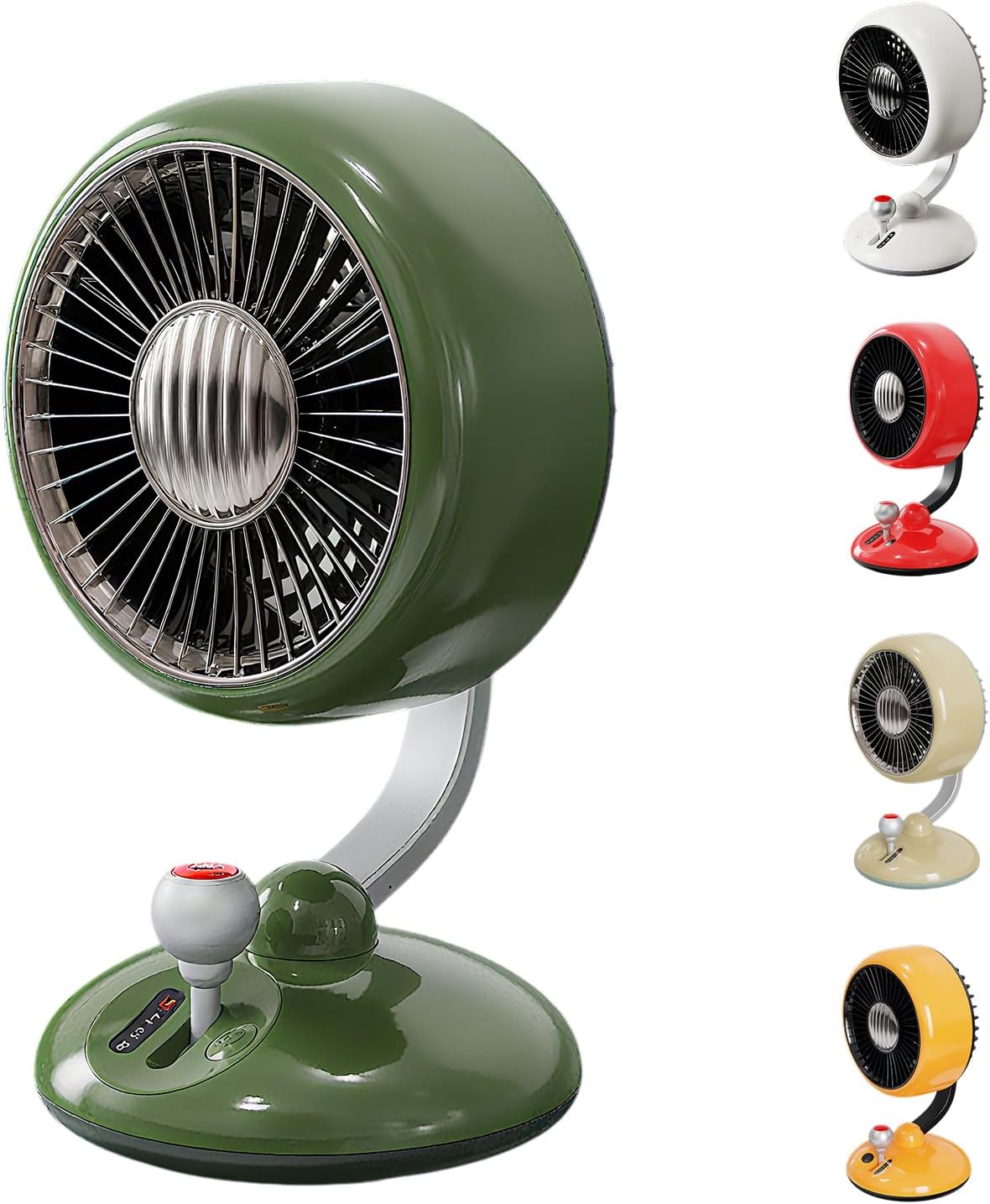 Desk Fan with Night Light, 9 Inch Air Circulator Fan with 3 Speed, 45° Tilt, 120° Oscillation, Quiet Table Fan for Bedroom, Office, Indoor, Camping Tent, RV, Outdoor (Green)