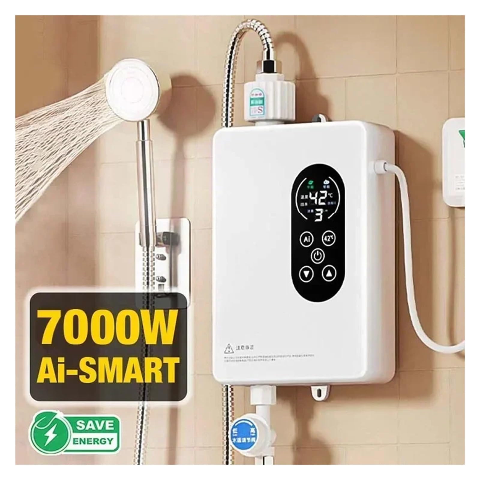 Termostato For Scaldabagno Istantaneo Senza Serbatoio For Doccia Elettrica Intelligente 5500 For For Cucina Bagno Veloce E Comodo