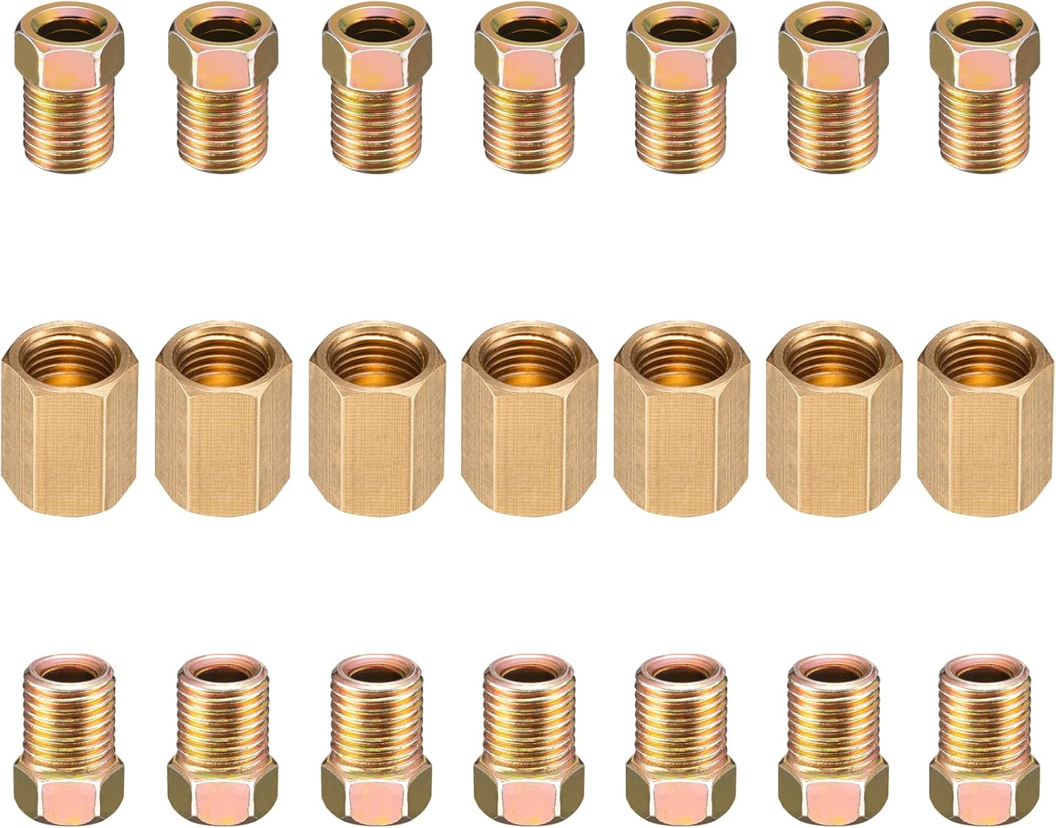 Spurtar 21Pcs 3/16 Brake Line Fittings 3/8 Inch24 Threads