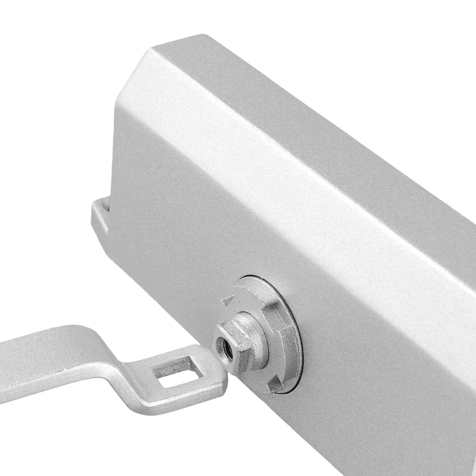 SINJEUN 2 piezas Cierrapuertas automático hidráulico, 175 mm muelle ajustable cierrapuertas automático para el hogar, oficina, plata