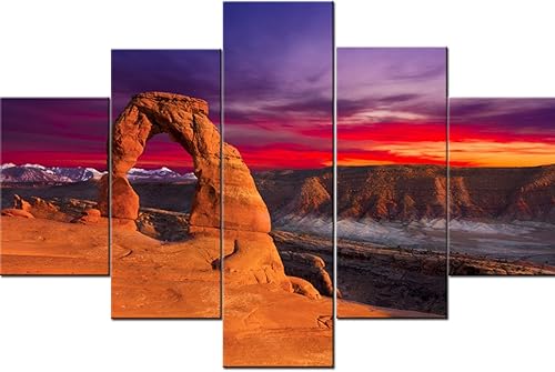 Vista 92 de Paisaje de 5 piezas pintura sobre lienzo