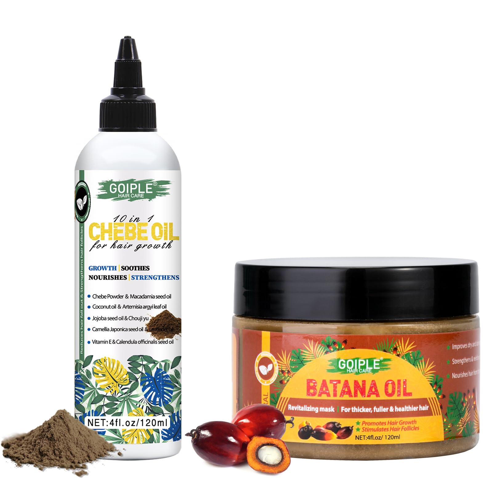 Raw Batana Oil for Hair Growth Natural Chebe Hair Oil for Hair Growth Organic African Chebe Powder & Oil Moisturizer for Scalp