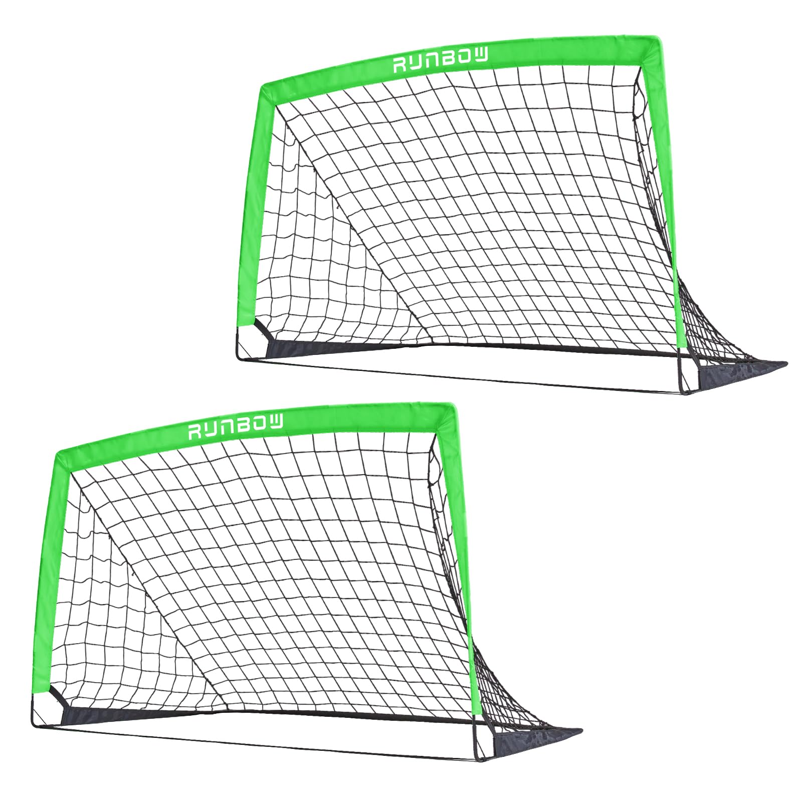 1,5 x 0,9 m, porta da calcio portatile per bambini piccoli da cortile, set di 2 reti da calcio con custodia portatile