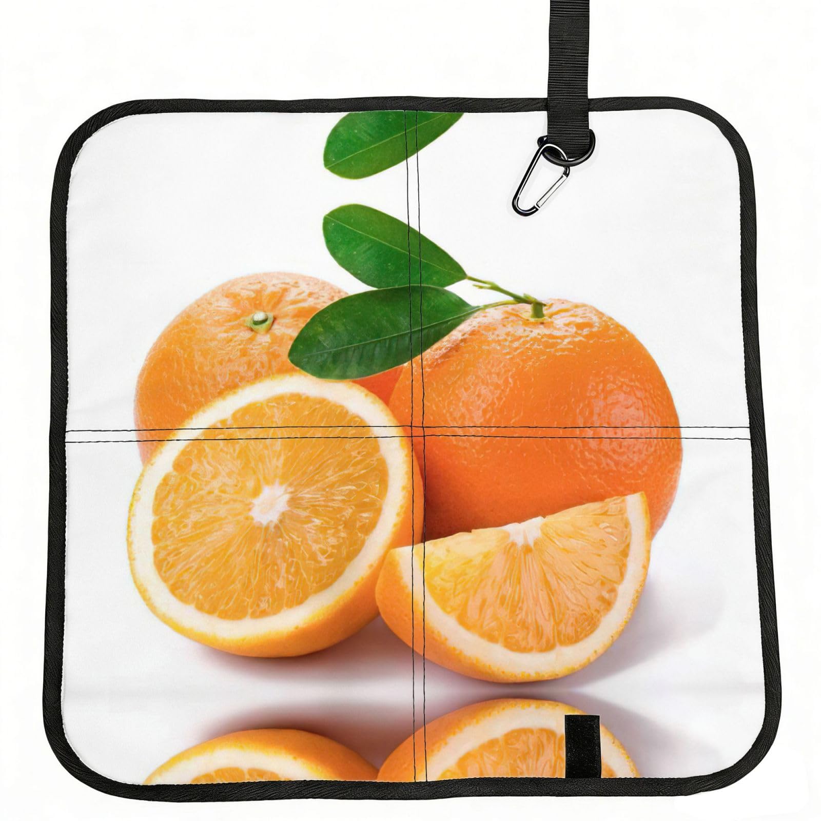 VCzsdff Orange Print Portable Seat Cushion Folding Bleacher Pad Compact Picnic Sitting Mat Polyester 40cm