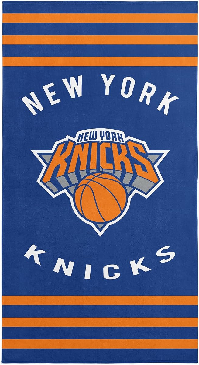 Northwest NBA New York Knicks Toalla de playa a rayas, toalla de piscina suave y absorbente, secado rápido, 30 x 60 pulgadas