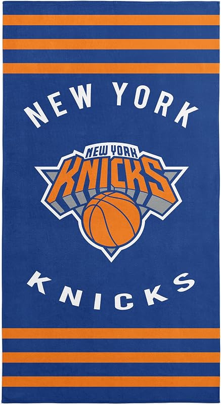 Northwest NBA New York Knicks Toalla de playa a rayas, toalla de pileta suave y absorbente, secado rápido, 30 x 60 pulgadas
