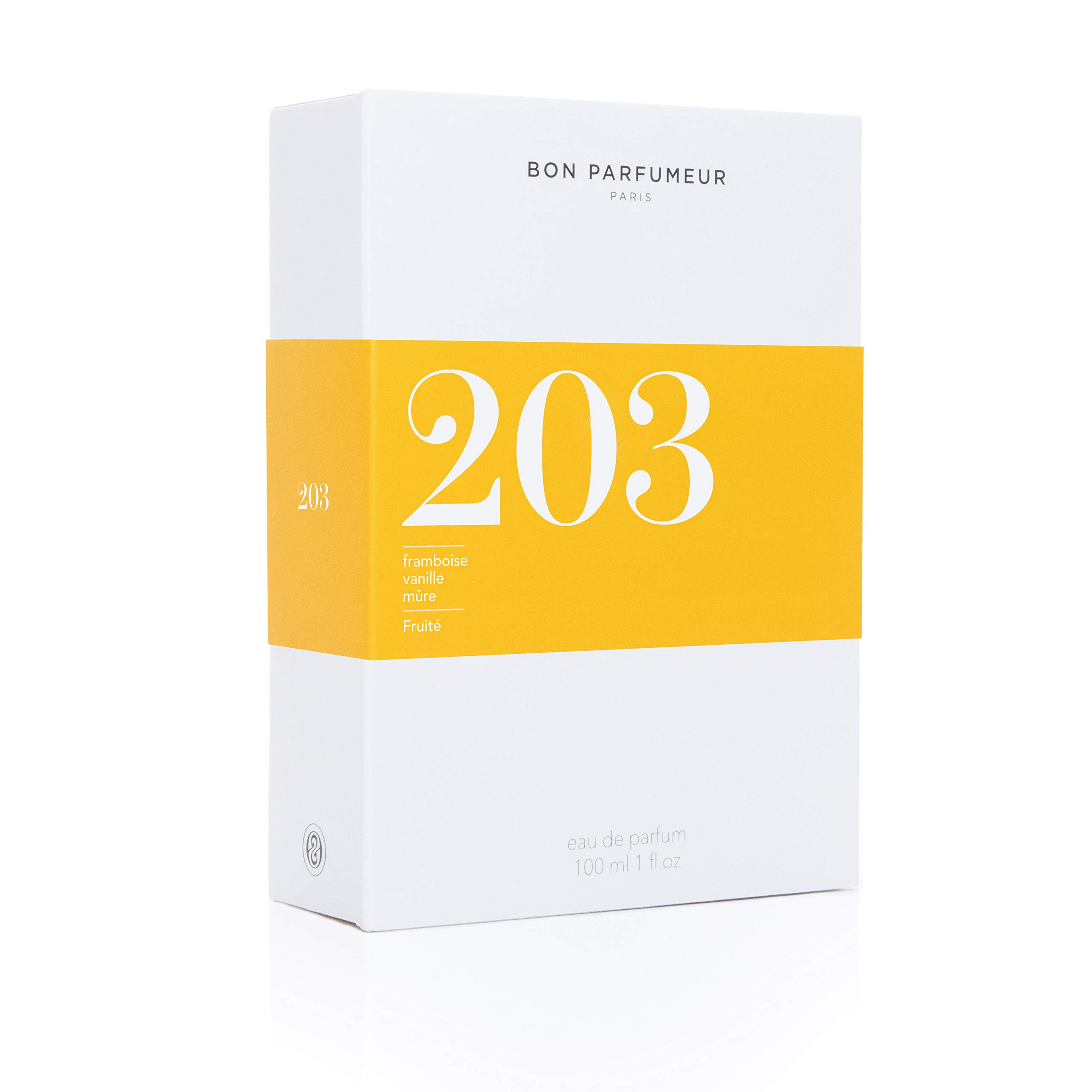 Bon Parfumeur woda perfumowana 203, malinowa wanilia jeżyna, perfumy dla kobiet i mężczyzn, owocowe i kwiatowe nuty, spray zapachowy (100 ml)
