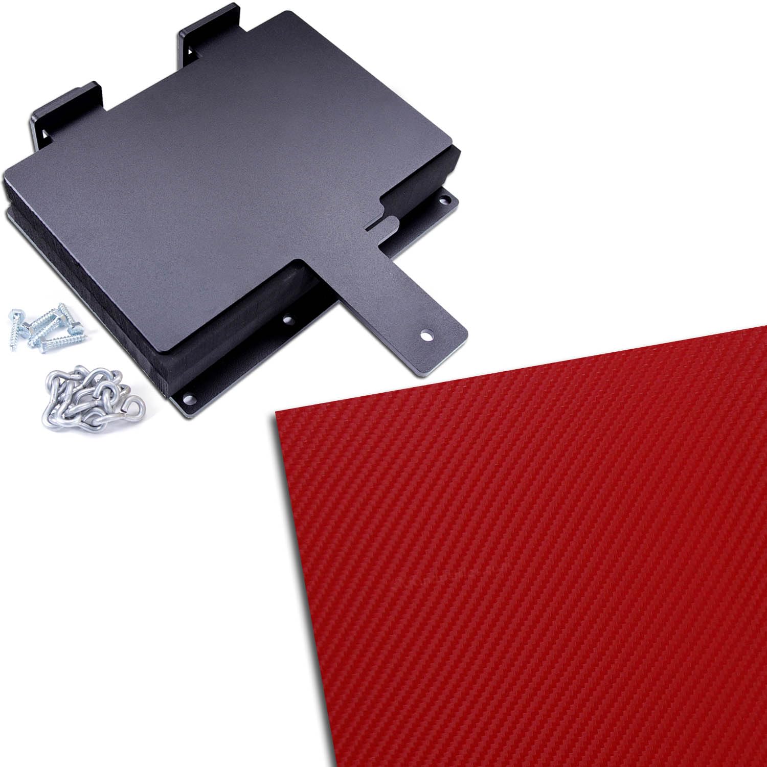 HOLSTEX Carbon Fiber Thermoform Sheet + Kydex Holster Molding Press Bundle - (0.080 Thickness) - (12in x 12in Sheets) - (E.M.T. Red) - (1 Pack) - for DIY Kydex Holster Making