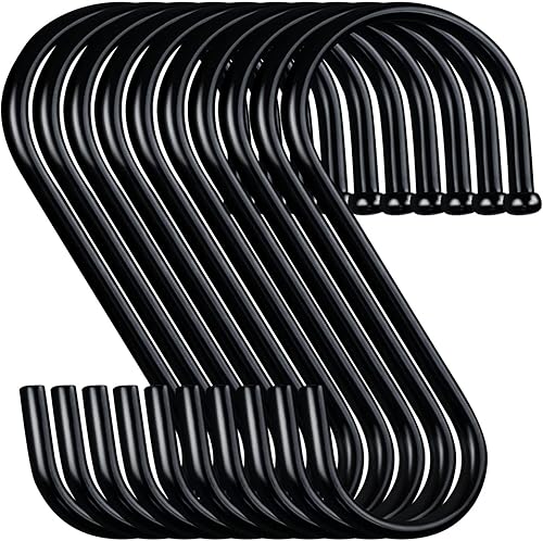 Miniatura 9 de DINGEE Ganchos en S resistentes, ganchos en S de metal de acero inoxidable para colgar macetas y pantalones, puede con soporte de hasta 35 libras,