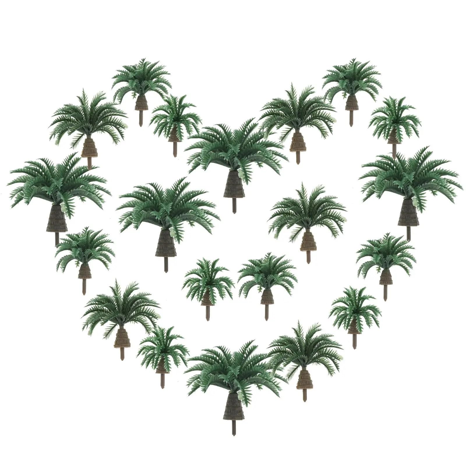 DUNSBY Model Trees 20Pcs Artificial Mini Model Resin Rainforest Diorama Railway Architecture Landscape Scenery Sand Table Craft