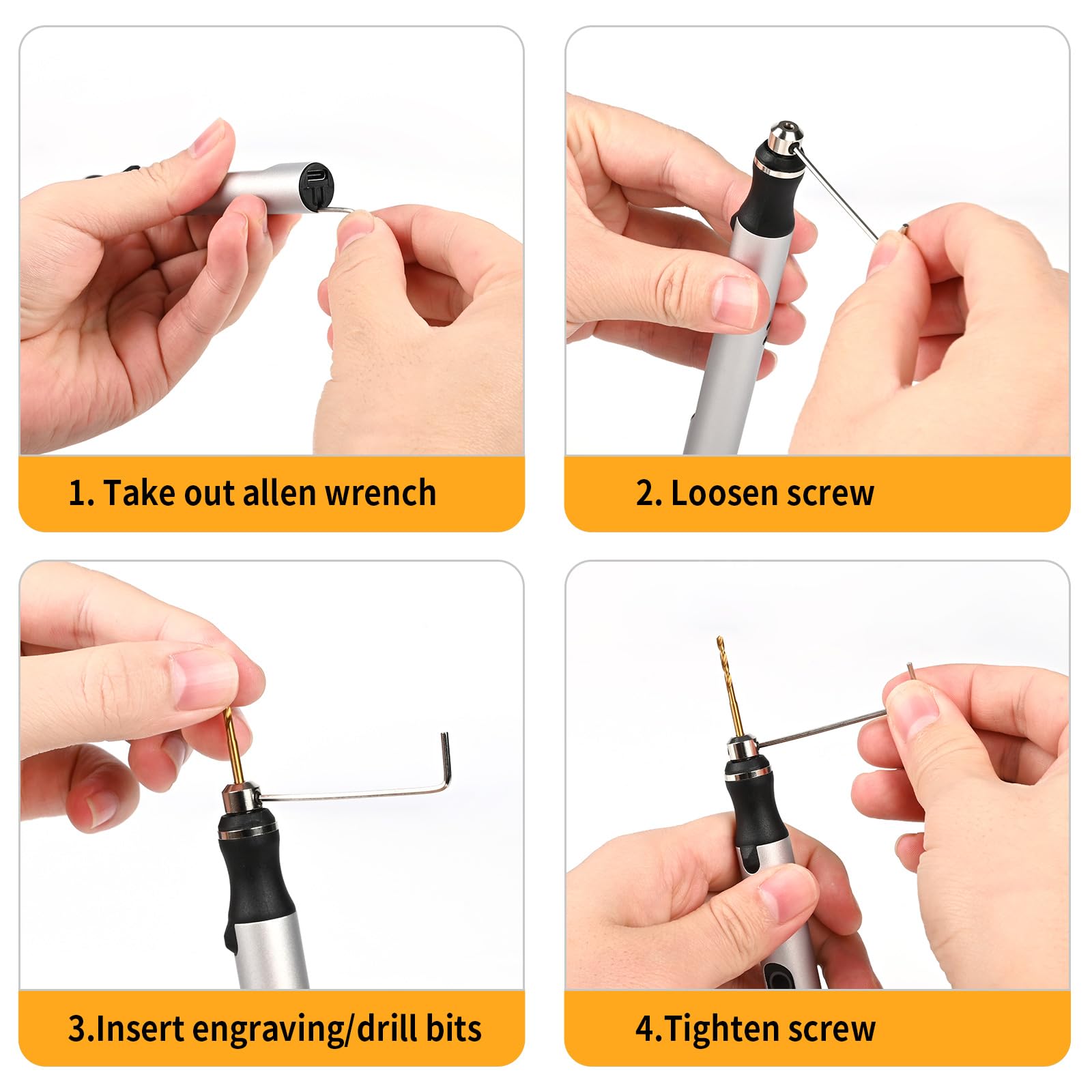 Mini Trapano Elettrico Ricaricabile Vankarr - 3 Velocità, 10 Punte, Per Modellismo E Gioielli - Foto 11