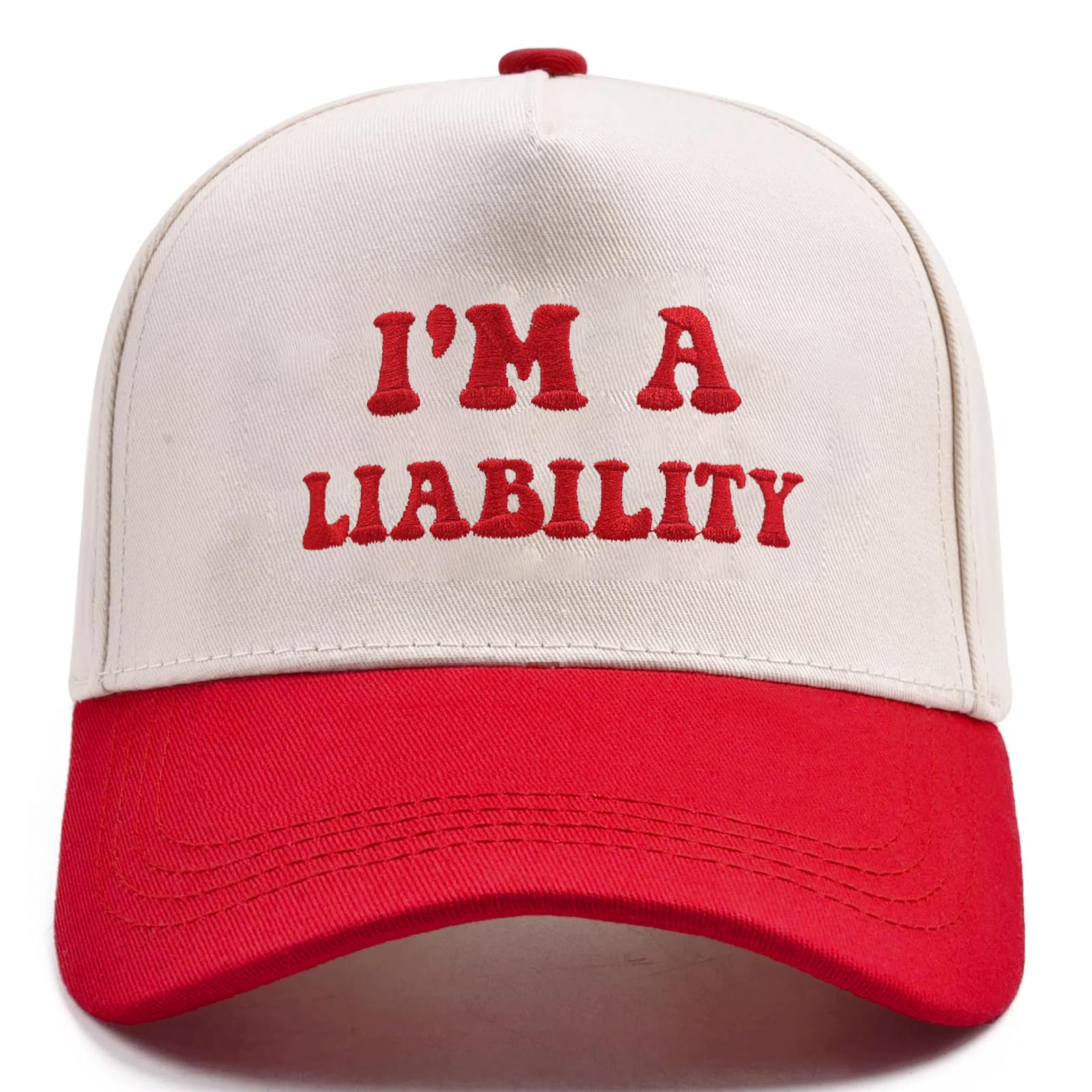 Funny Trucker Hats Embroidered Vintage Snapback Hat for Women Put It On My Husband's Tab Hats Gag Gifts Baseball Cap Red