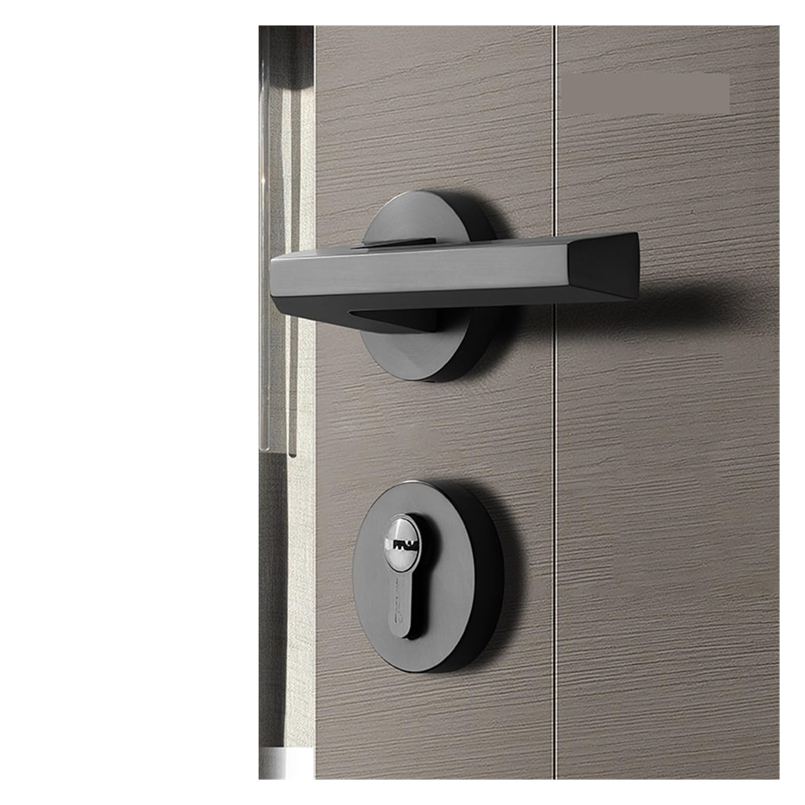 Cerradura magnética de puerta negra para dormitorio interior de madera tipo A
