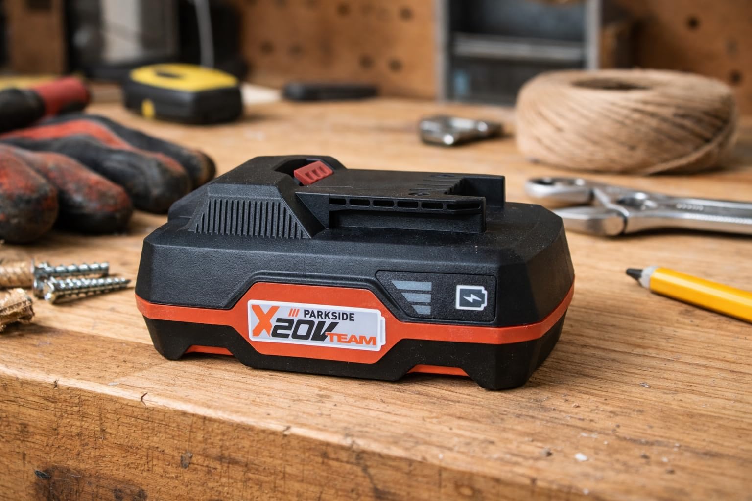 Parkside Batteria agli ioni di litio da 20 V, 2 Ah (PAP 20 B1) e caricatore da 60 min (PLG 20 C1) 65 W - 2,4 A - Bilanciamento delle celle per un'autonomia e una durata prolungate