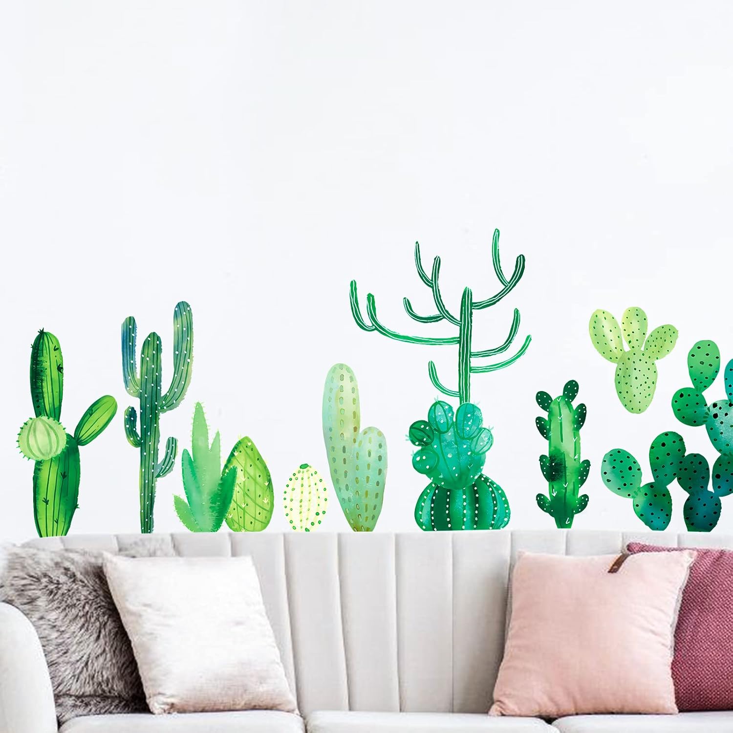 Cactus Wall Stickers for Bedroom Vinyl Cactus Wall Decals