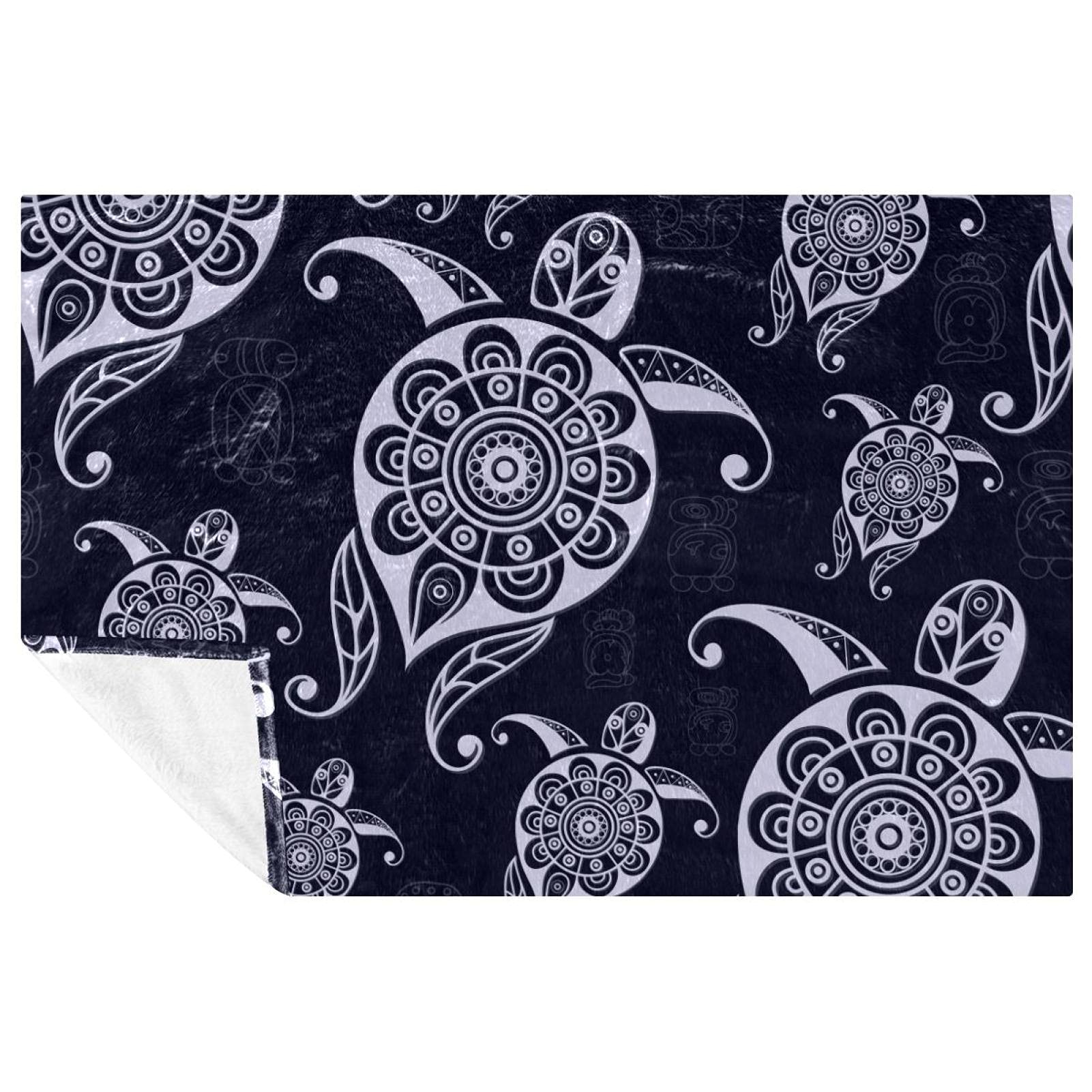 Couverture tortue 150x100 cm douce et chaude pour lit et canapé