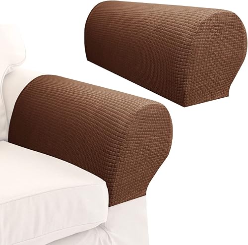 Miniatura 1 de Juego de fundas elásticas para reposabrazos de sofá, fundas de sofá sólidas, funda de sofá extraíble y elástica para sofá biplaza Sover, 4 piezas