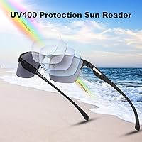 Vista 18 de Premium 2 PACK Durable Progressive Multifocus Reading Glasses for Men Blue Light Blocking Computer Reader Anti Eyestrain Metal Frame Spring Hinges