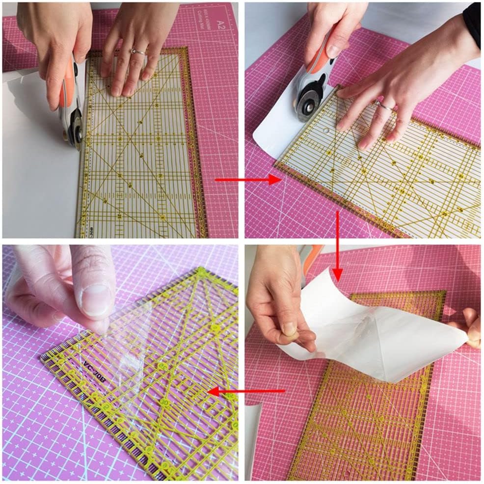 HONEYSEW Non-Slip Grip Roll for Quilting Rulers Templates (2)