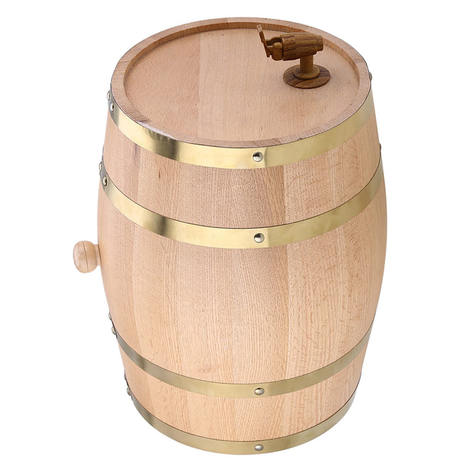 lyrlody Distributeur de tonneau de vin, tonneau de vin en Bois en Bois tonneau de vin en Bois de chêne, tonneau de 10L Distributeur de tonneau Durable Tequila Hommes Bourbon pour Whisky