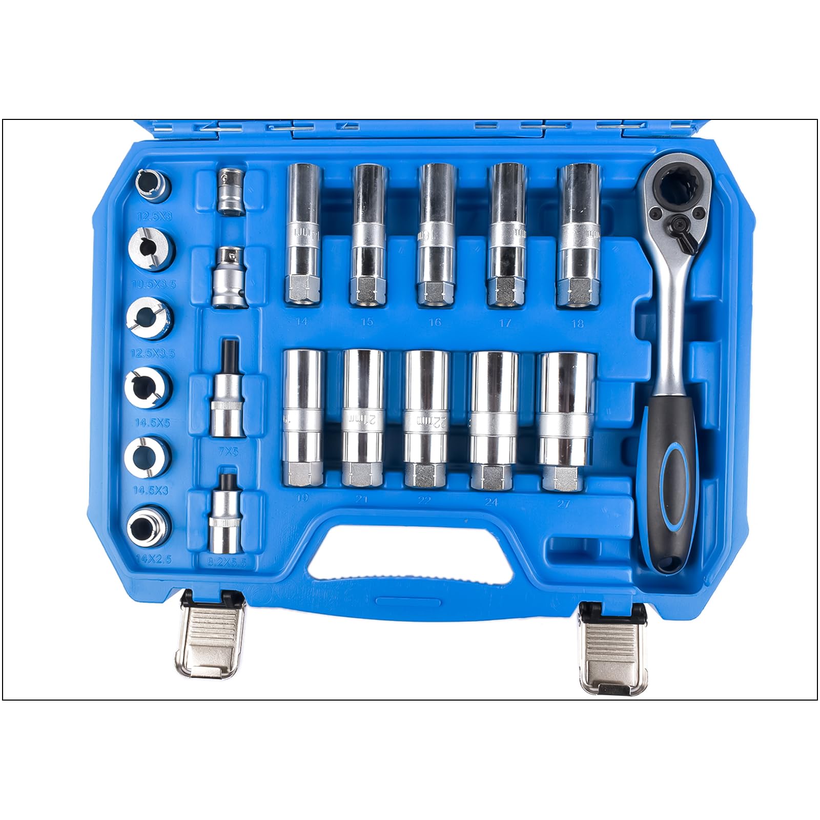 Bisenya 50Pcs Ammortizzatore Socket Chiave Set Ammortizzatore Nut Removal Tool Compatibile con V-W Hon-da Fo-rd Citr-oen