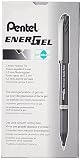 Pentel ENER-GEL NV Liquid Gel Pen, 0.5mm, Fine Line Capped, Needle Tip, Black Ink, Box of 12 (BLN25-A) – view 1