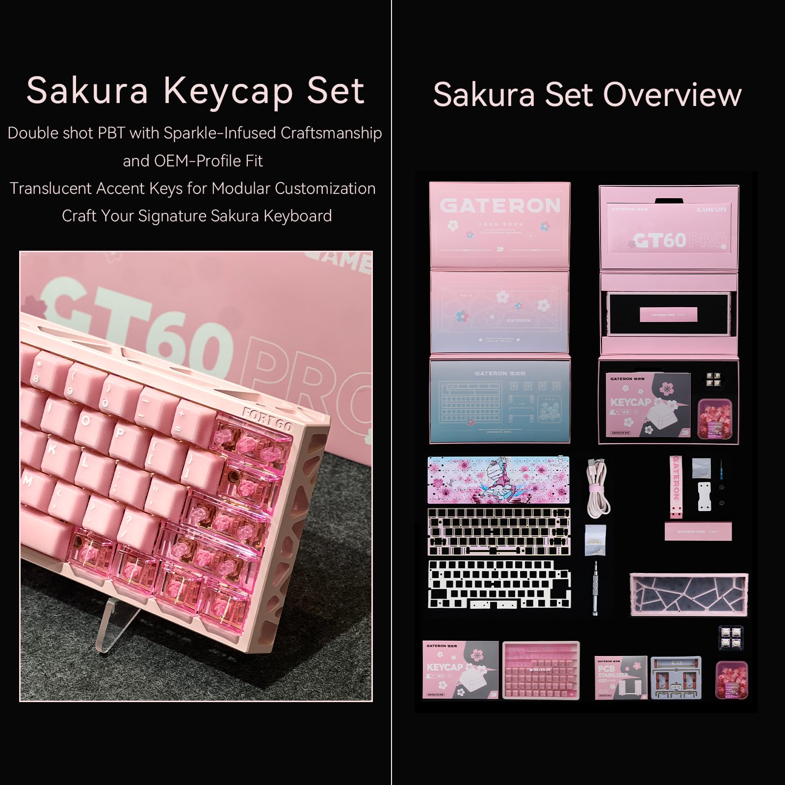 Amazon.com: GATERON x Sikakeyb Sakura TKL Magnetic Gaming