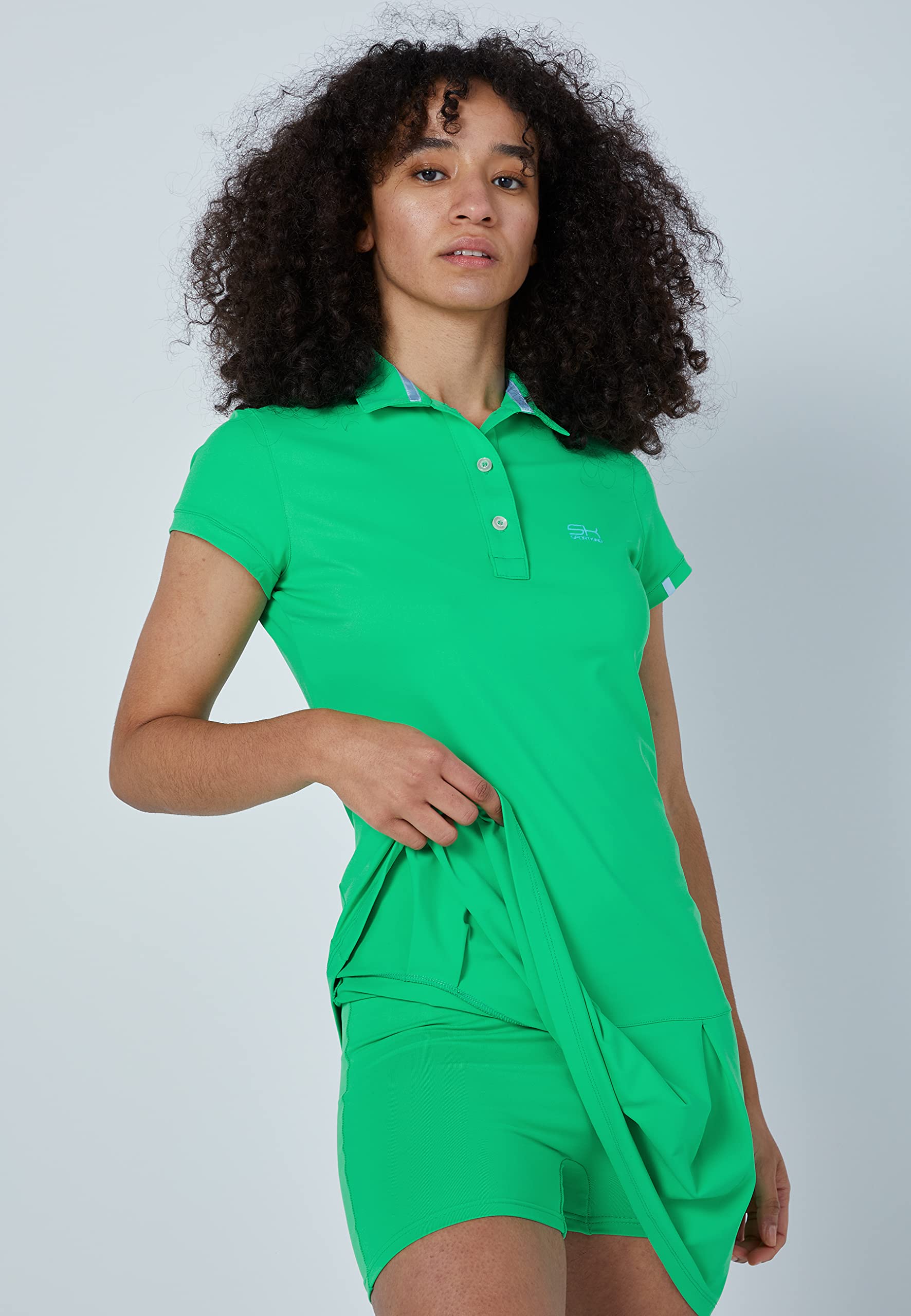 Sportkind Mädchen & Damen Tennis, Padel, Hockey, Golf Polokleid mit UV-Schutz