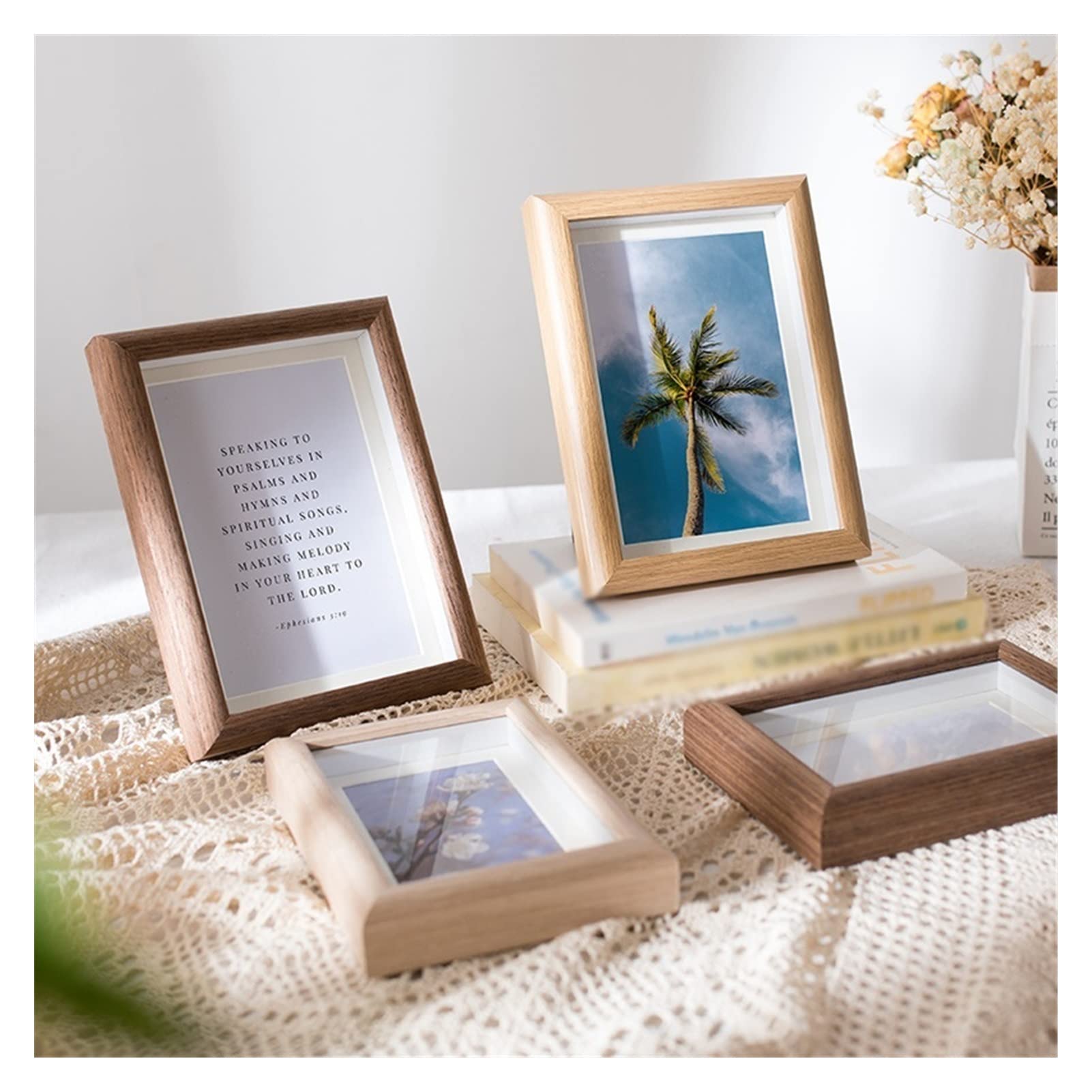 Amazon.co.jp: フォトフレーム 厚みのある木製 3D フォトフレーム名誉