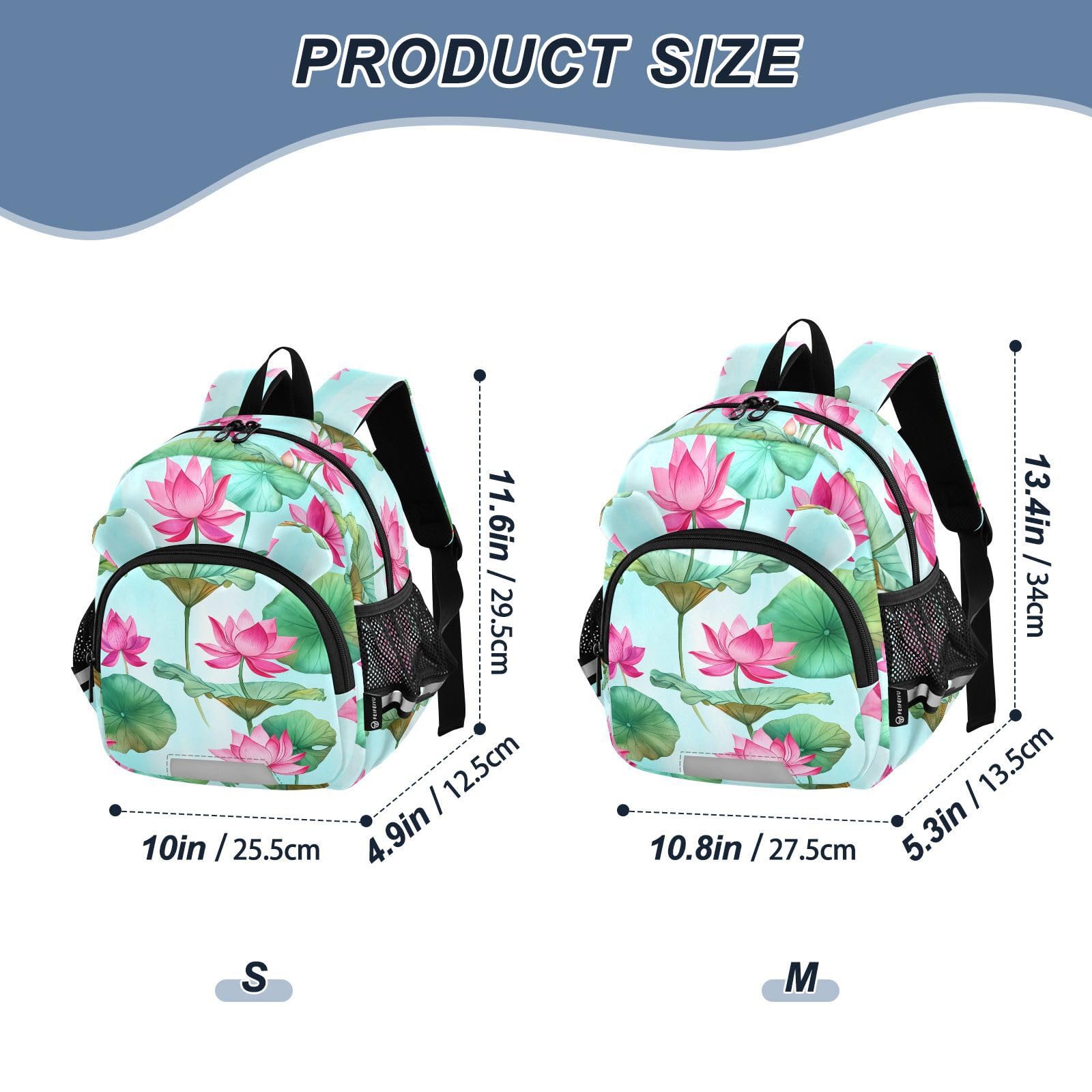 Lotus Leaves Toddler Harness Backpack for Boys Girls 3-6 Years Kids Backpack with Anti Lost Safety Leash Child Leash Backpack for Preschool Walking Travel