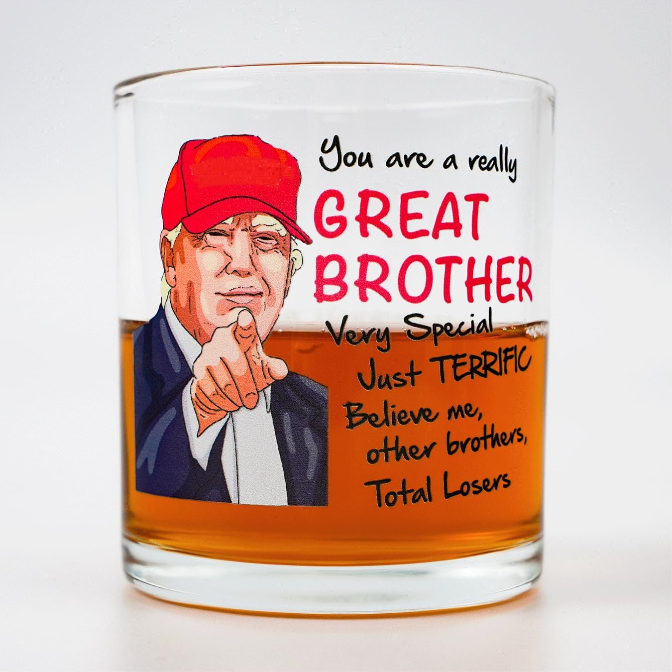 Brother Rock Glass Cup - Brother Gifts From Sister - Fathers Day Birthday Christmas Gift For Brother, Big Brother Gifts - Funny Brother Gifts For Brothers From Sisters, Siblings