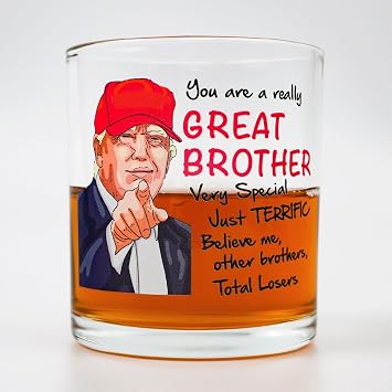 Brother Rock Glass Cup - Brother Gifts From Sister - Fathers Day Birthday Christmas Gift For Brother, Big Brother Gifts - Funny Brother Gifts For Brothers From Sisters, Siblings