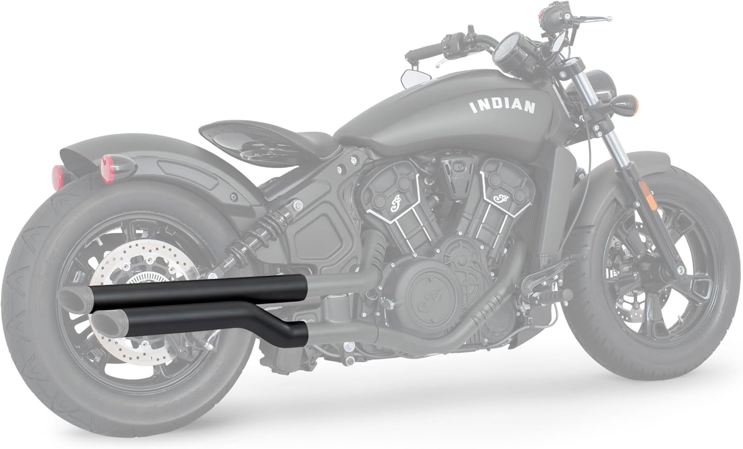 Indian Scout 2014-2024, 2.5" pair of slip-on Mufflers (requires end-cap sold separately) (BLACK)