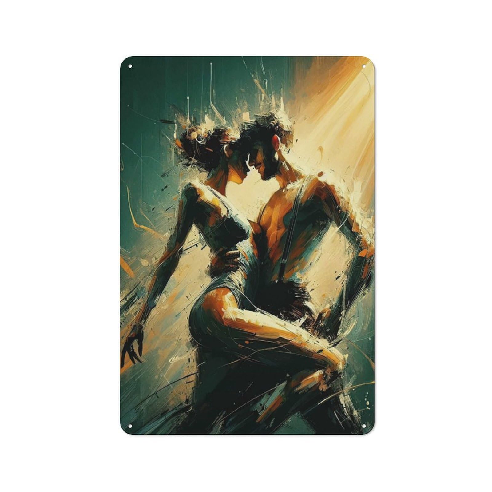 Passionate Dance Rustic Metal Sign 30x20cm for Café Or Restaurant, Suited to Café Owners And Decorators
