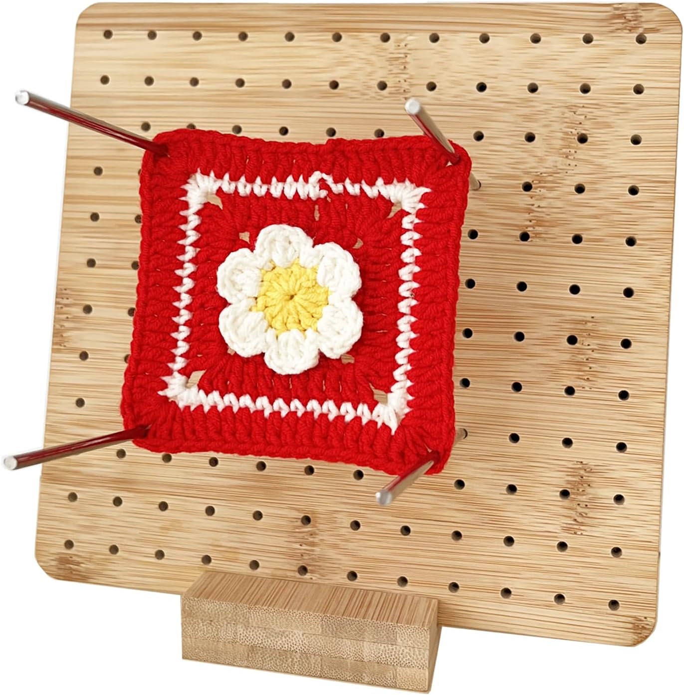Crochet Blocking Board Bamboo Crochet Blocking Board with Pegs, Knitting & Crochet